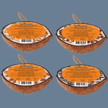 Halve kokosn&oslash;dder med fedt Herkules